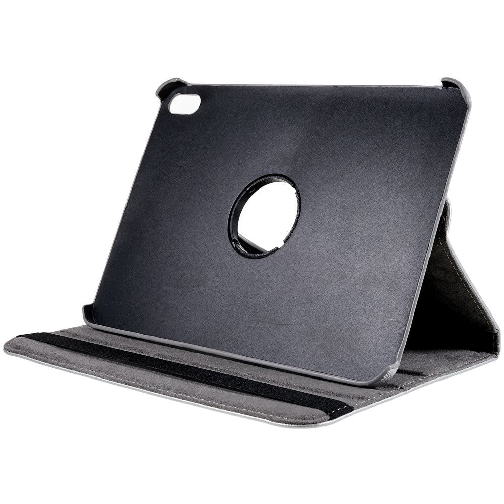 EIDERWOOD iPad 11" (2025) / iPad 10.9" (2024/2022) Klassisk Læder Cover m. 360⁰ Ståfunktion - Sølv