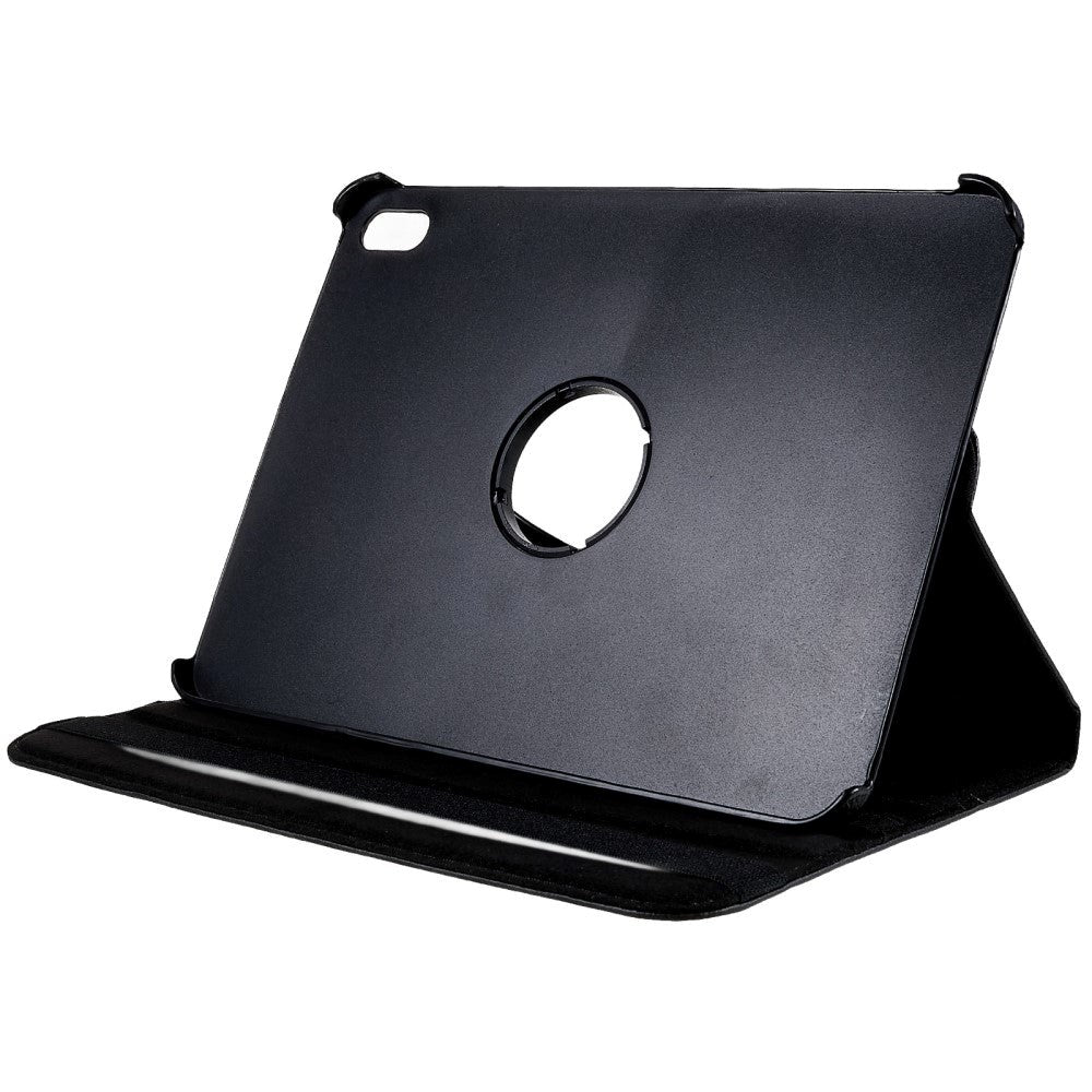 EIDERWOOD iPad 11" (2025) / iPad 10.9" (2024/2022) Klassisk Læder Cover m. 360⁰ Ståfunktion - Sort