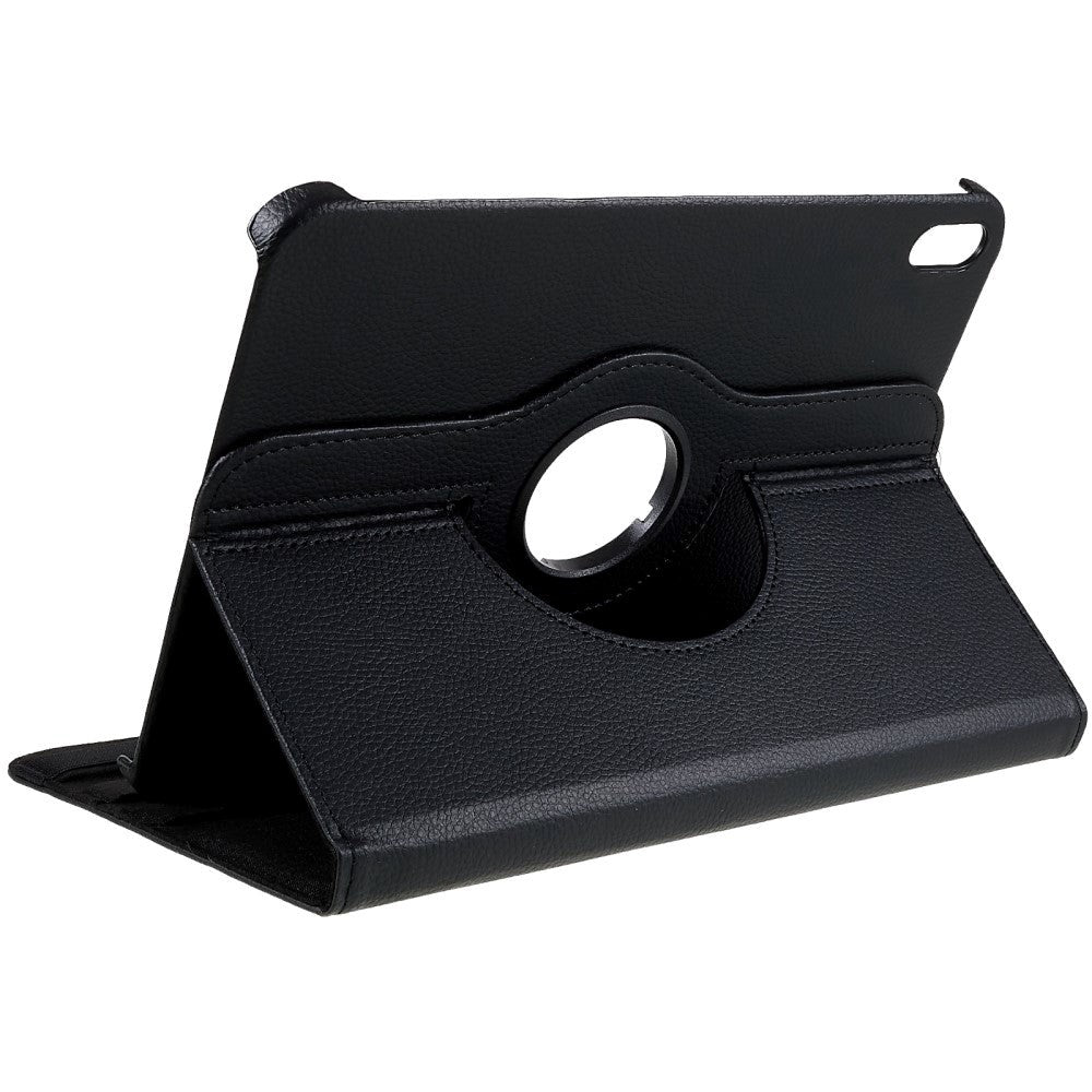 EIDERWOOD iPad 11" (2025) / iPad 10.9" (2024/2022) Klassisk Læder Cover m. 360⁰ Ståfunktion - Sort
