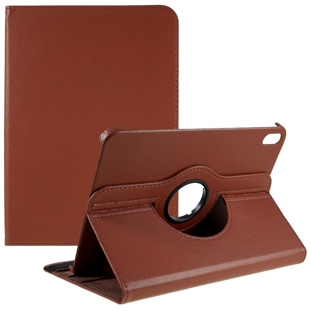 EIDERWOOD iPad 11" (2025) / iPad 10.9" (2024/2022) Klassisk Læder Cover m. 360⁰ Ståfunktion - Brun