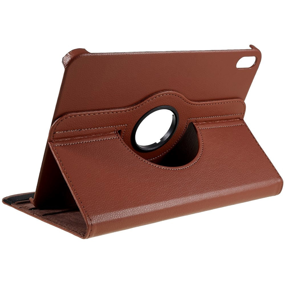 EIDERWOOD iPad 11" (2025) / iPad 10.9" (2024/2022) Klassisk Læder Cover m. 360⁰ Ståfunktion - Brun