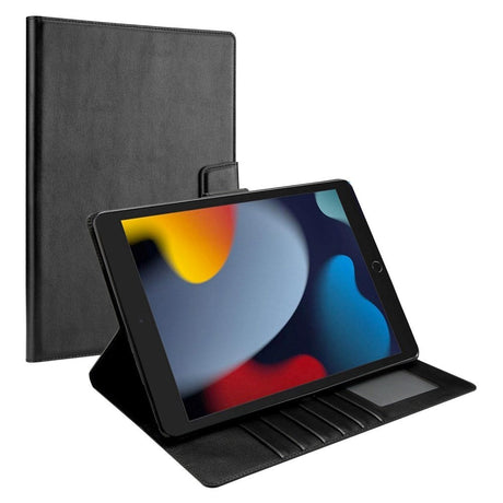 iPad 10.2" (2021 / 2020 / 2019) / Air (2019) / Pro 10.5" Læder Cover m. Kortholder & Ståfunktion - Sort