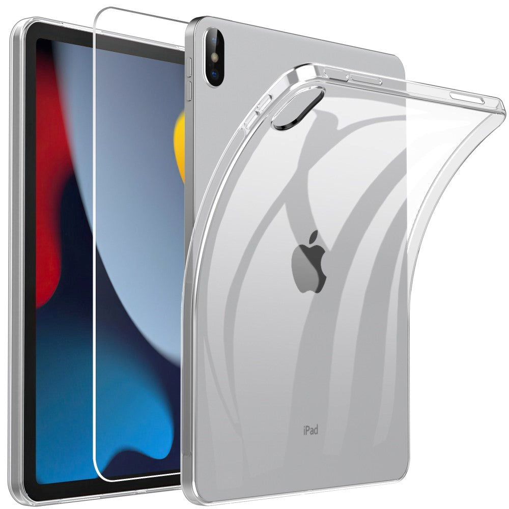 iPad 11" (2025) / iPad 10.9" (2024/2022) Fleksibelt TPU Plast Cover m. Skærmbeskyttelse - Gennemsigtig