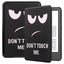 Amazon Kindle 11th Generation (2022) Kunstlæder Cover m. Vågeblus Funktion - "Don't Touch Me"