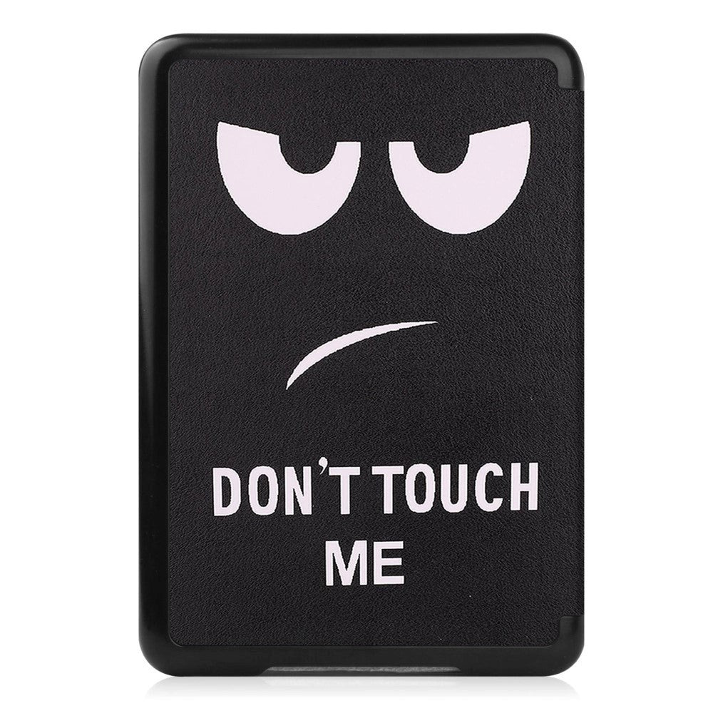 Amazon Kindle 11th Generation (2022) Kunstlæder Cover m. Vågeblus Funktion - "Don't Touch Me"