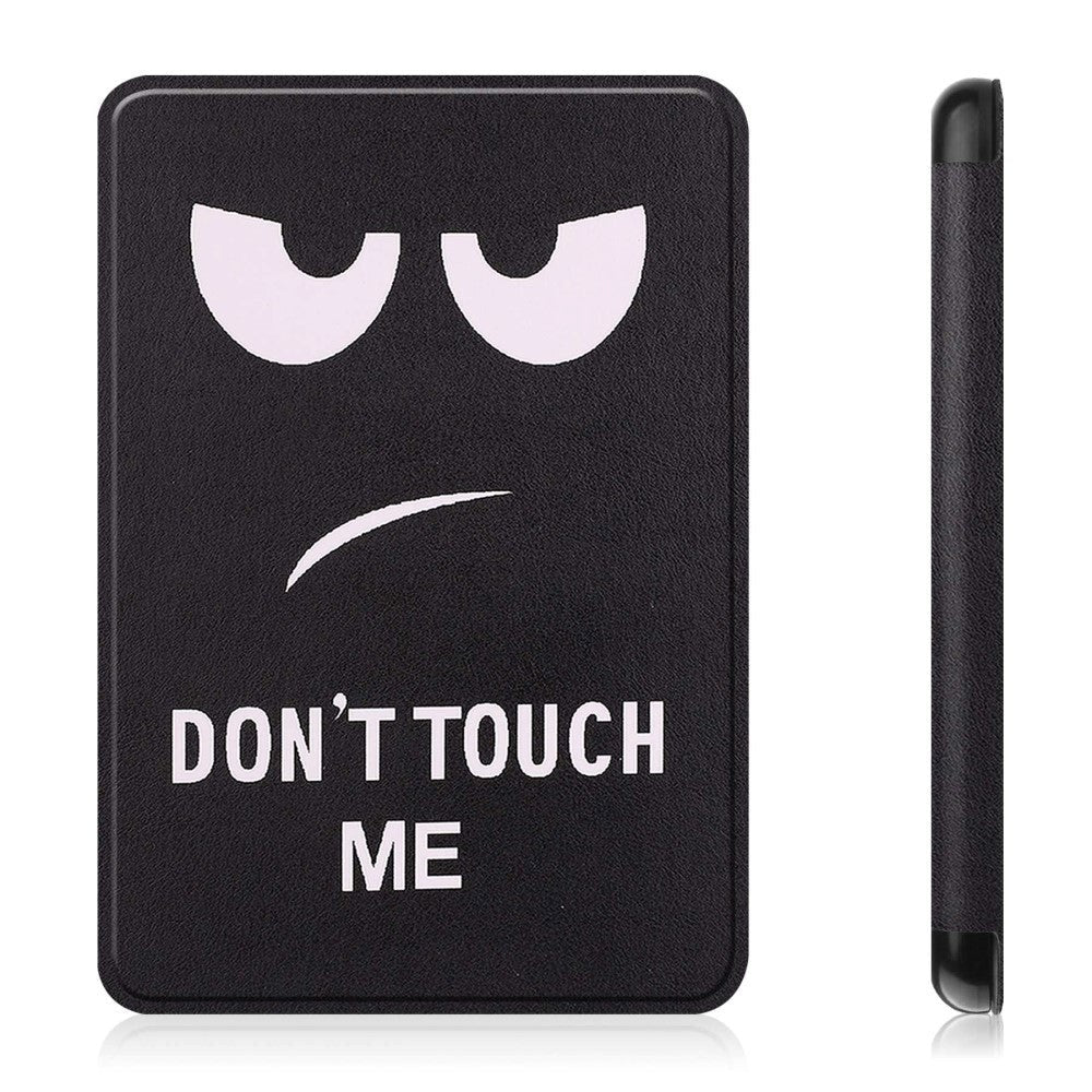Amazon Kindle 11th Generation (2022) Kunstlæder Cover m. Vågeblus Funktion - "Don't Touch Me"