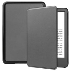 Amazon Kindle 11th Generation (2022) Læder Flip Cover - Grå