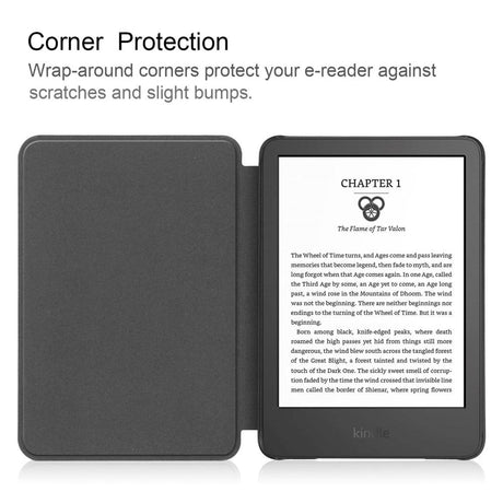 Amazon Kindle 11th Generation (2022) Læder Flip Cover - Grøn
