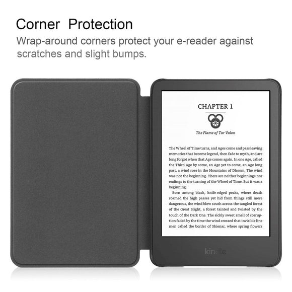 Amazon Kindle 11th Generation (2022) Læder Flip Cover - Grøn