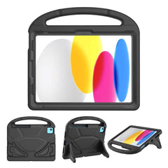 iPad 11" (2025) / iPad 10.9" (2024/2022) EVA Skum Børne Cover m. Kickstand - Sort