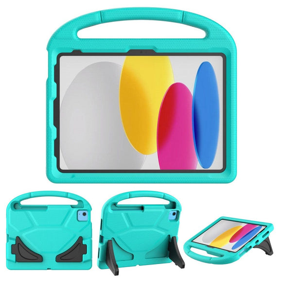 iPad 11" (2025) / iPad 10.9" (2024/2022) EVA Skum Børne Cover m. Kickstand - Mintgrøn