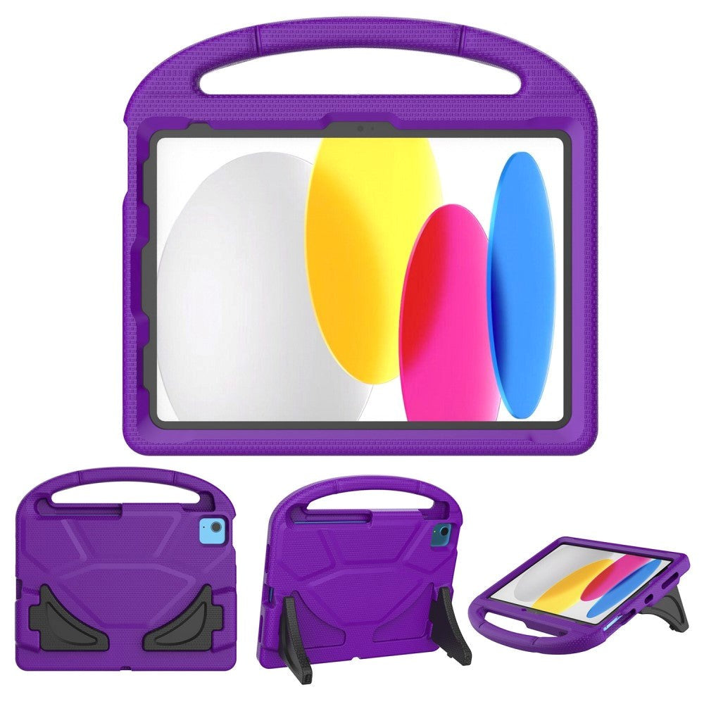 iPad 11" (2025) / iPad 10.9" (2024/2022) EVA Skum Børne Cover m. Kickstand - Lilla