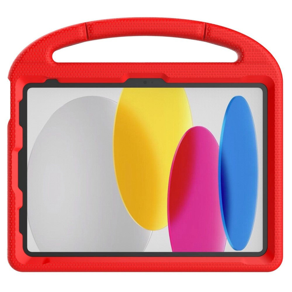 iPad 11" (2025) / iPad 10.9" (2024/2022) EVA Skum Børne Cover m. Kickstand - Rød