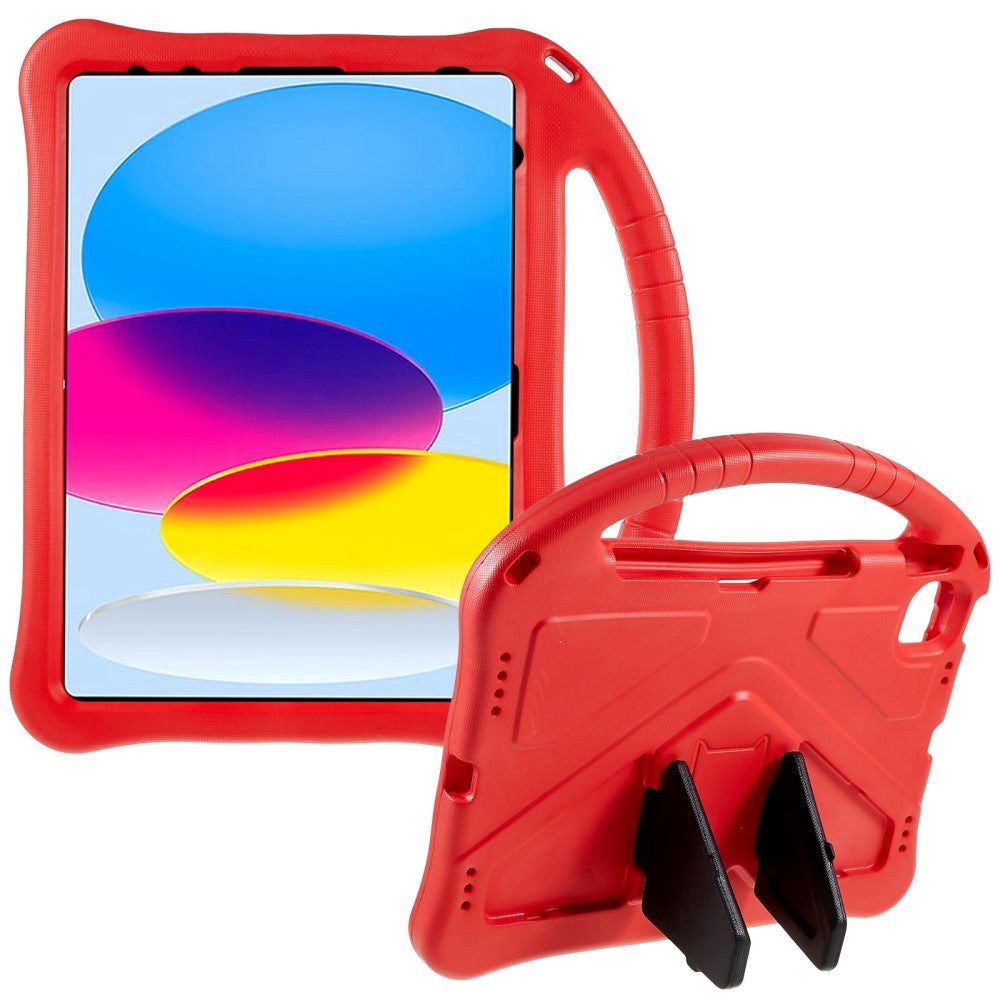 iPad 11" (2025) / iPad 10.9" (2024/2022) EVA Skum Cover m. Kickstand - Rød