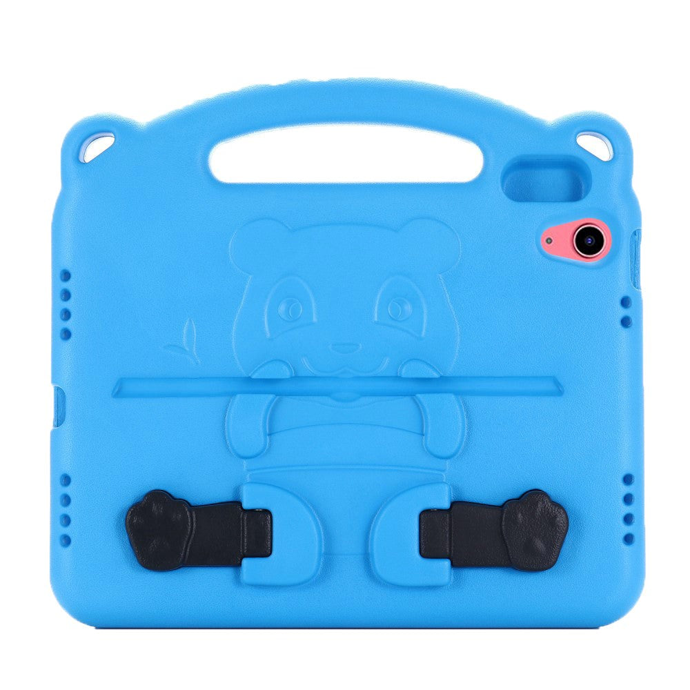 iPad 11" (2025) / iPad 10.9" (2024/2022) Børne Cover - Panda Kickstand Cover - Blå