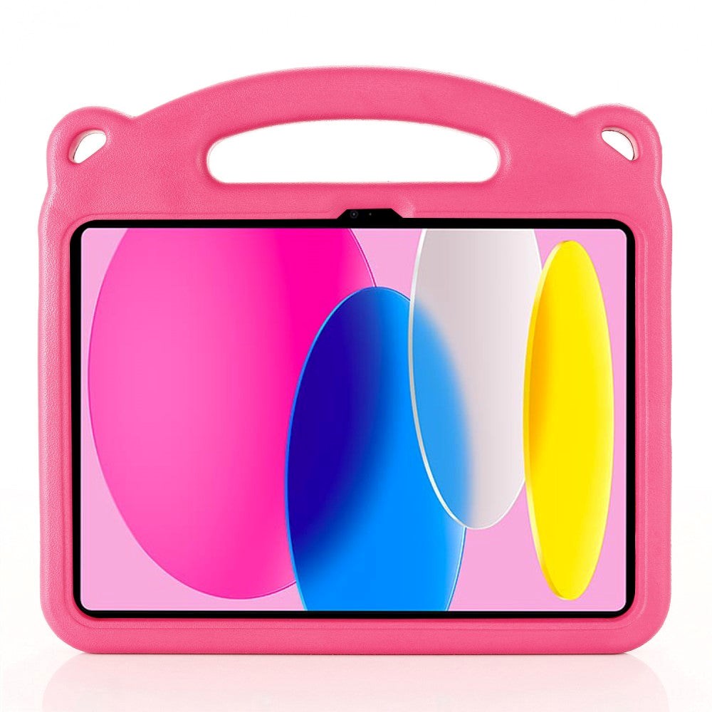 iPad 11" (2025) / iPad 10.9" (2024/2022) Børne Cover - Panda Kickstand Cover - Pink