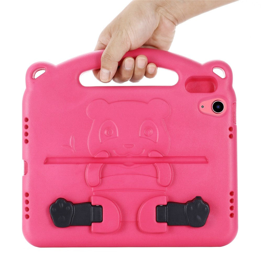 iPad 11" (2025) / iPad 10.9" (2024/2022) Børne Cover - Panda Kickstand Cover - Pink
