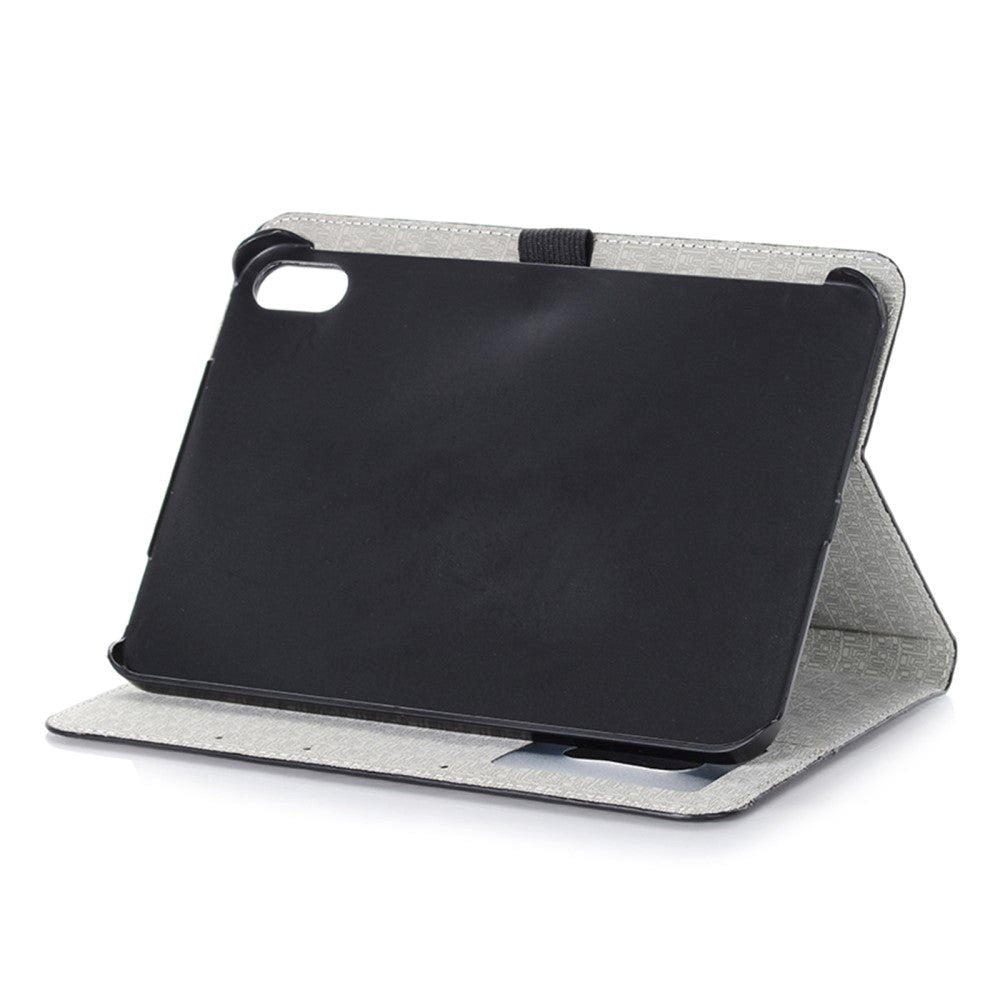 iPad 11" (2025) / iPad 10.9" (2024/2022) Krokodille Læder Tekstur Cover m. Ståfunktion & Kortholder - Sort