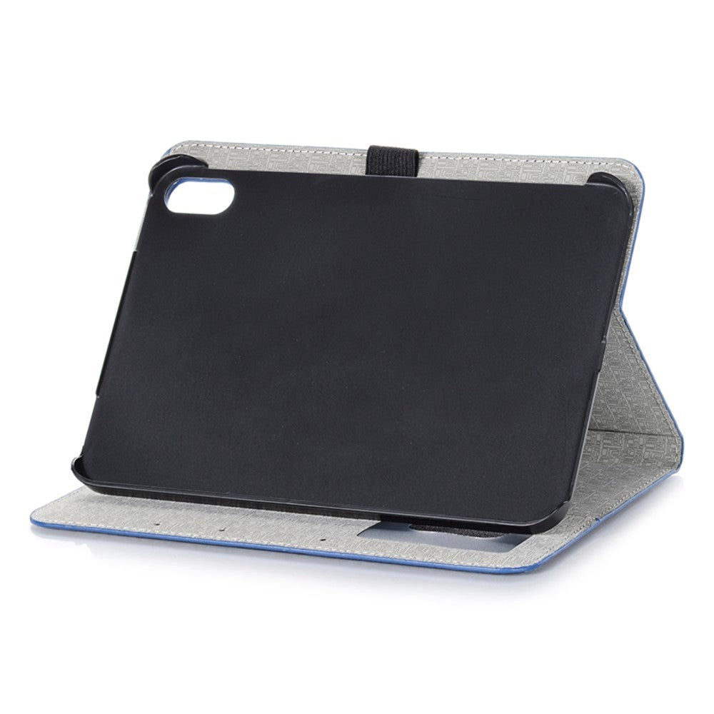 iPad 11" (2025) / iPad 10.9" (2024/2022) Krokodille Læder Tekstur Cover m. Ståfunktion & Kortholder - Blå