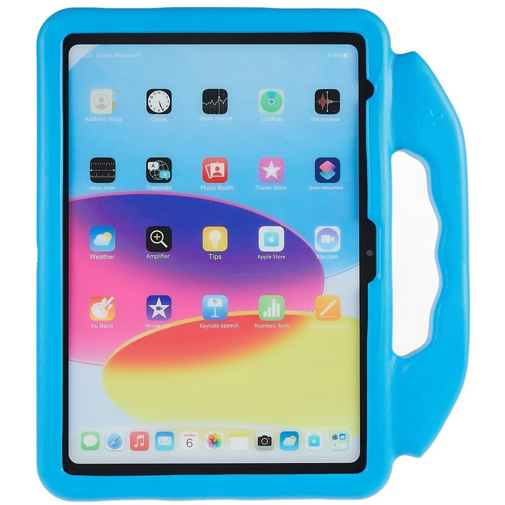 iPad 11" (2025) / iPad 10.9" (2024/2022) Børne cover - Thumb Kickstand Cover - Blå