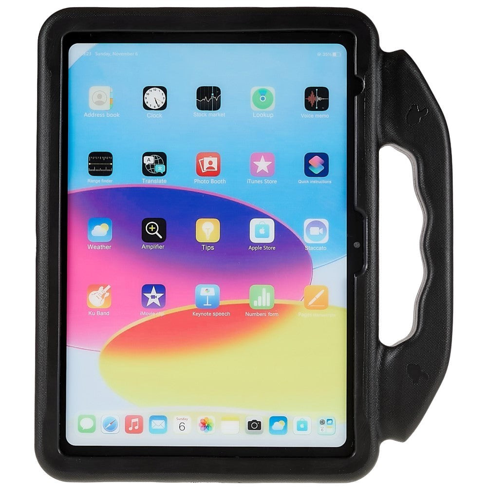 iPad 11" (2025) / iPad 10.9" (2024/2022) Børne cover - Thumb Kickstand Cover - Sort