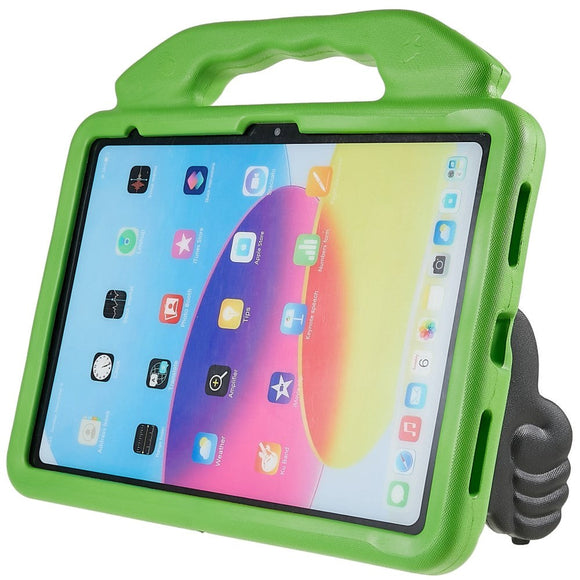 iPad 11" (2025) / iPad 10.9" (2024/2022) Børne cover - Thumb Kickstand Cover - Grøn
