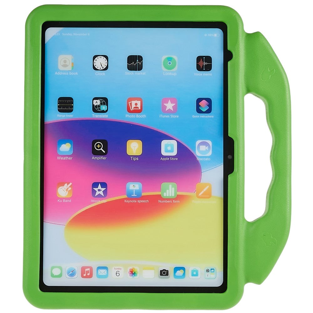 iPad 11" (2025) / iPad 10.9" (2024/2022) Børne cover - Thumb Kickstand Cover - Grøn