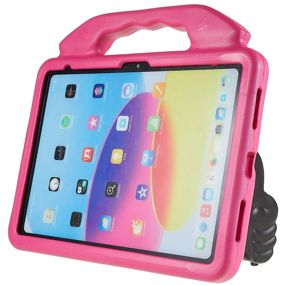iPad 11" (2025) / iPad 10.9" (2024/2022) Børne cover - Thumb Kickstand Cover - Pink