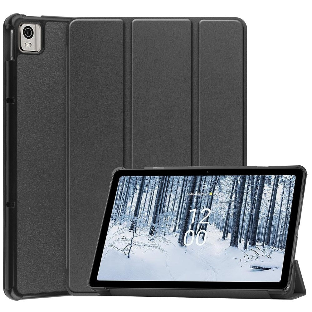 EIDERWOOD Nokia T21 Tri-Fold Kunstlæder Cover - Sort