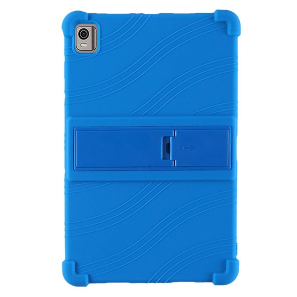 EIDERWOOD Nokia T21 Støddæmpende Silikone Cover m. Kickstand - Blå