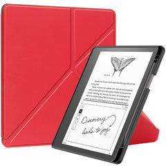 Amazon Kindle Scribe 11th Generation (2022) Origami Kunstlæder Cover m. Pen Holder - Rød