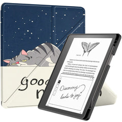 Amazon Kindle Scribe 11th Generation (2022) Origami Læder Cover m. Pen Holder - Kat