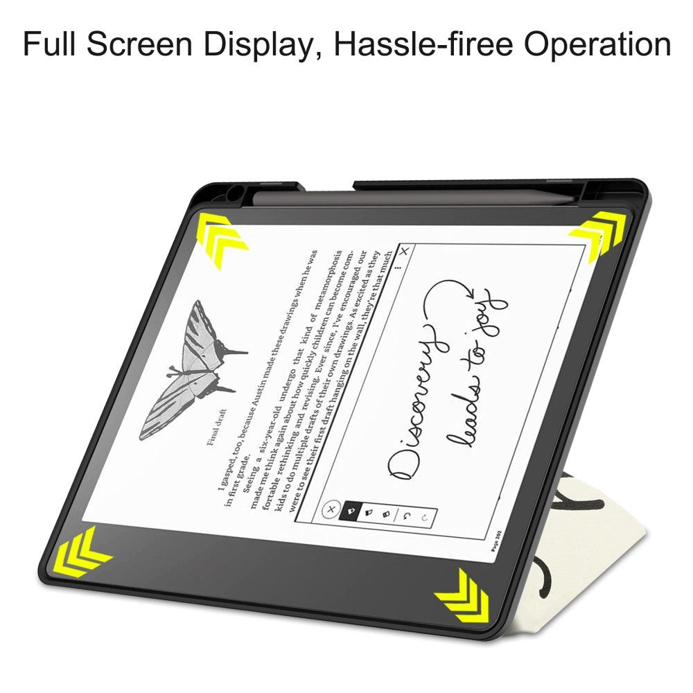 Amazon Kindle Scribe 11th Generation (2022) Origami Læder Cover m. Pen Holder - Kat