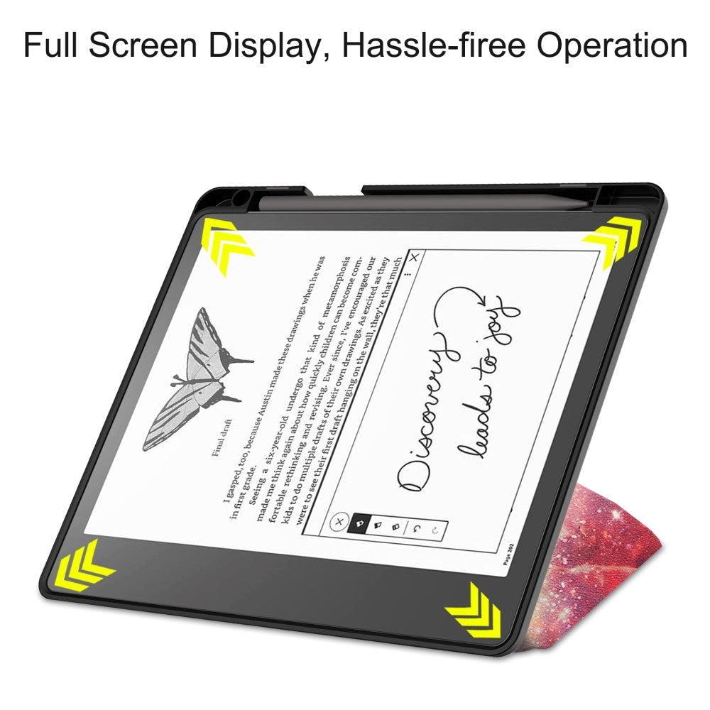 Amazon Kindle Scribe 11th Generation (2022) Origami Læder Cover m. Pen Holder - Galakse