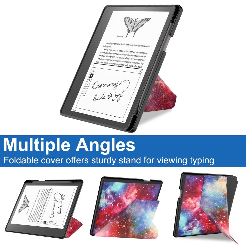 Amazon Kindle Scribe 11th Generation (2022) Origami Læder Cover m. Pen Holder - Galakse