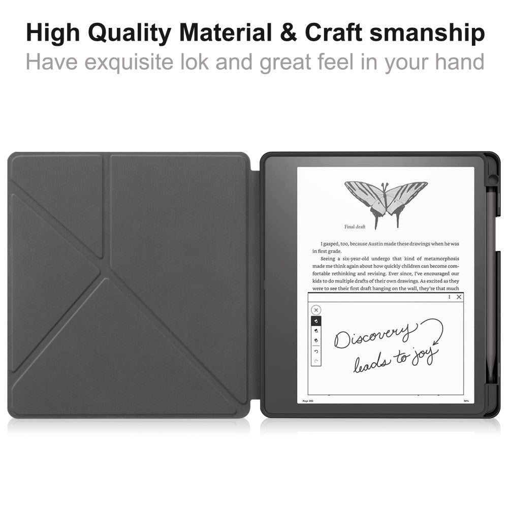 Amazon Kindle Scribe 11th Generation (2022) Origami Læder Cover m. Pen Holder - Enhjørning