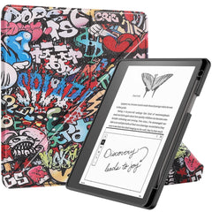 Amazon Kindle Scribe 11th Generation (2022) Origami Læder Cover m. Pen Holder - Graffiti