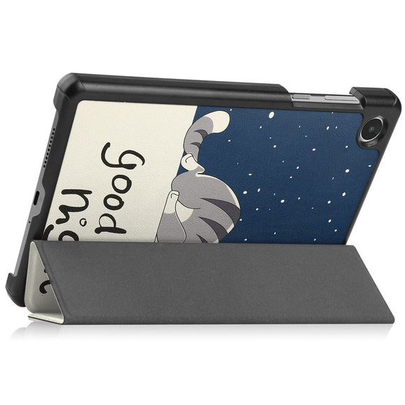 EIDERWOOD Lenovo Tab M8 (4. Gen.) Tri-Fold Kunstlæder Flip Cover m. Mønster - Kat