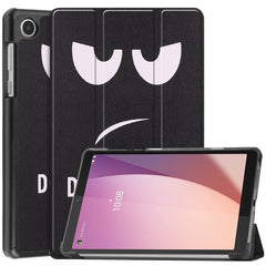EIDERWOOD Lenovo Tab M8 (4. Gen.) Tri-Fold Kunstlæder Flip Cover m. Mønster - Don't Touch Me