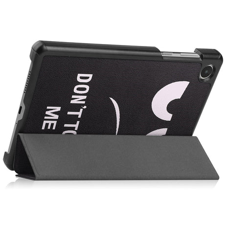 EIDERWOOD Lenovo Tab M8 (4. Gen.) Tri-Fold Kunstlæder Flip Cover m. Mønster - Don't Touch Me