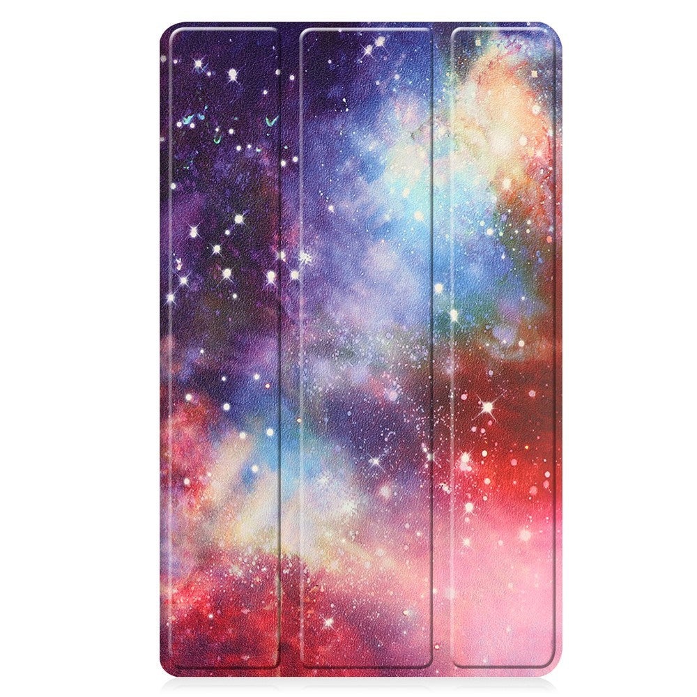 EIDERWOOD Lenovo Tab M8 (4. Gen.) Tri-Fold Kunstlæder Flip Cover m. Mønster - Galakse