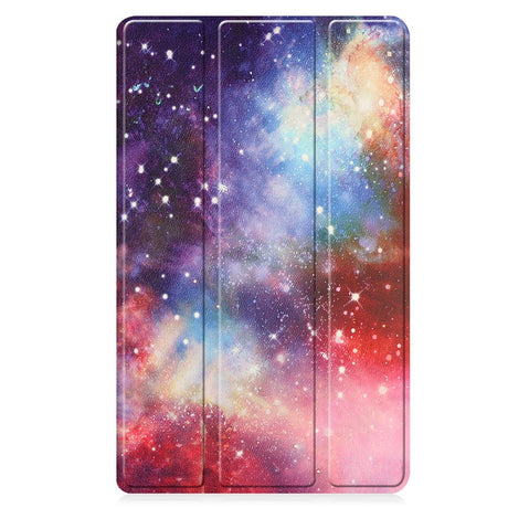 EIDERWOOD Lenovo Tab M8 (4. Gen.) Tri-Fold Kunstlæder Flip Cover m. Mønster - Galakse