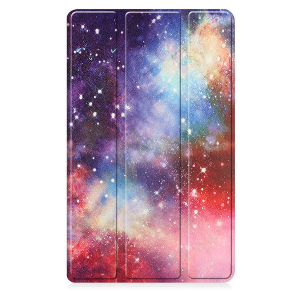 EIDERWOOD Lenovo Tab M8 (4. Gen.) Tri-Fold Kunstlæder Flip Cover m. Mønster - Galakse