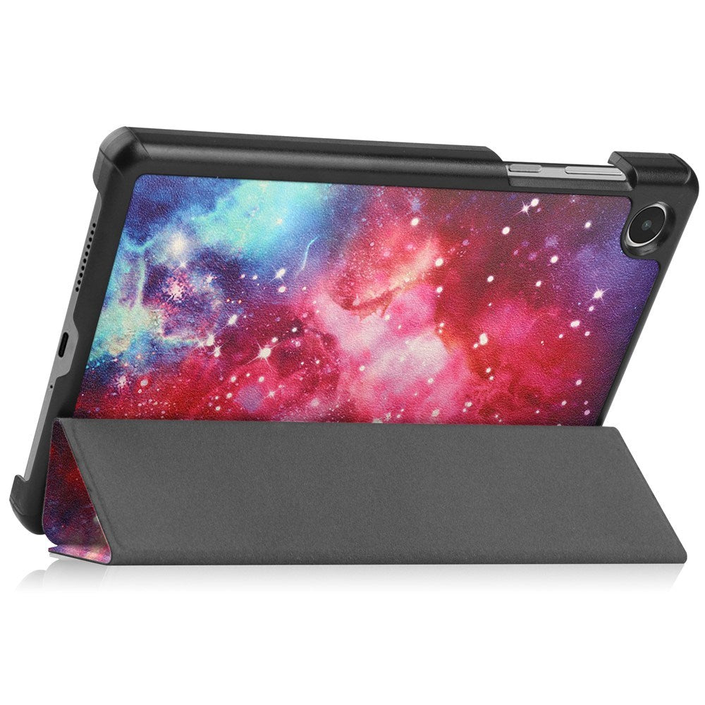 EIDERWOOD Lenovo Tab M8 (4. Gen.) Tri-Fold Kunstlæder Flip Cover m. Mønster - Galakse