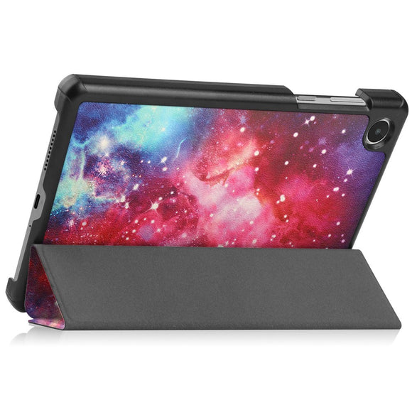EIDERWOOD Lenovo Tab M8 (4. Gen.) Tri-Fold Kunstlæder Flip Cover m. Mønster - Galakse