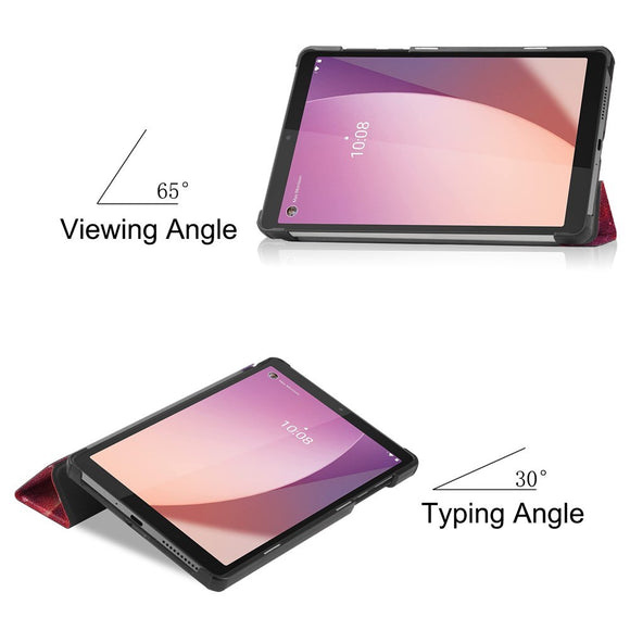 EIDERWOOD Lenovo Tab M8 (4. Gen.) Tri-Fold Kunstlæder Flip Cover m. Mønster - Galakse