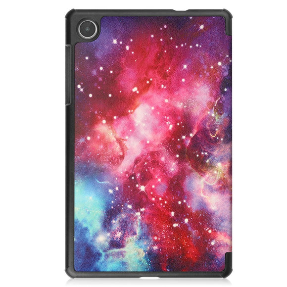 EIDERWOOD Lenovo Tab M8 (4. Gen.) Tri-Fold Kunstlæder Flip Cover m. Mønster - Galakse