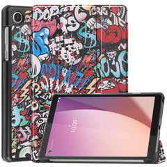 EIDERWOOD Lenovo Tab M8 (4. Gen.) Tri-Fold Kunstlæder Flip Cover m. Mønster - Graffiti