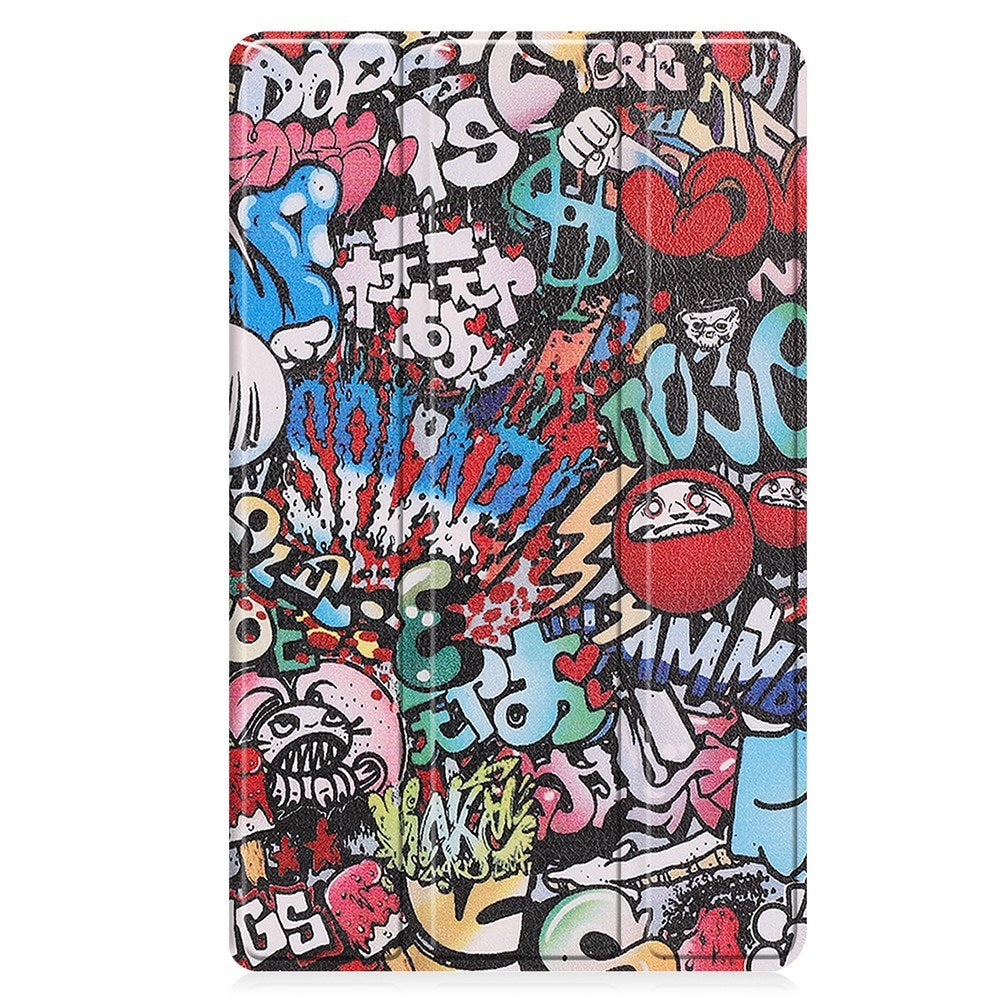 EIDERWOOD Lenovo Tab M8 (4. Gen.) Tri-Fold Kunstlæder Flip Cover m. Mønster - Graffiti