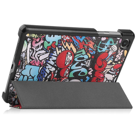 EIDERWOOD Lenovo Tab M8 (4. Gen.) Tri-Fold Kunstlæder Flip Cover m. Mønster - Graffiti